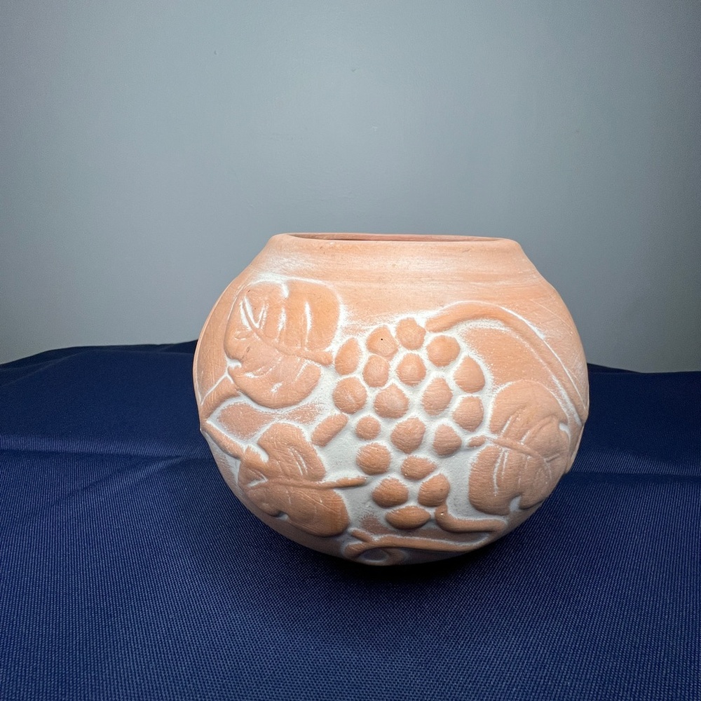 Elegant Terracotta Floral Vase